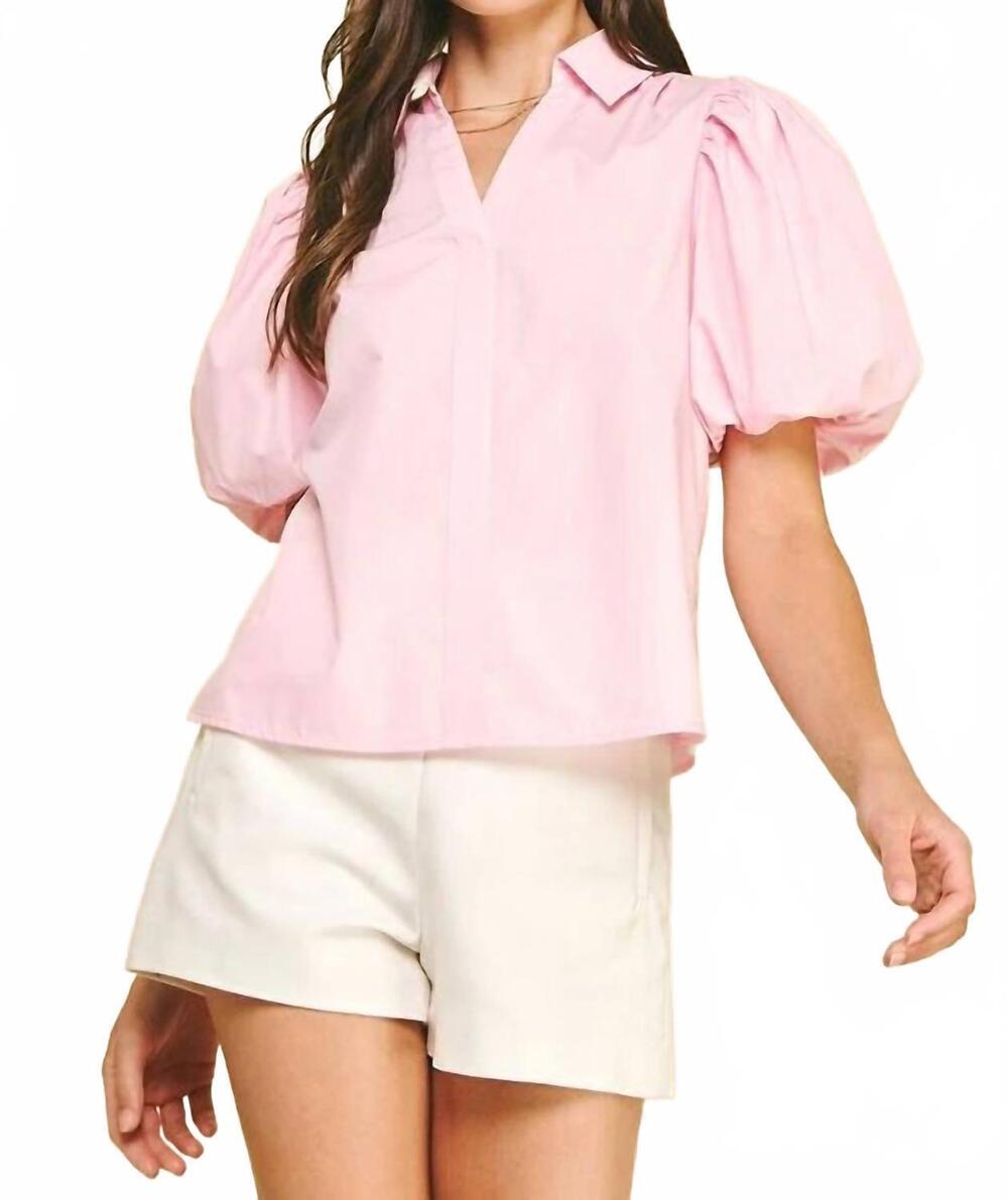 NEW PINCH women's bubble top in pink